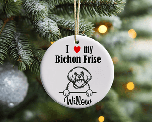 I love my 'Dog Breed' Christmas Ornament