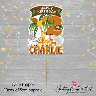 Jungle Animals Cake Topper
