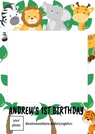 Jungle Safari Theme Selfie Frame