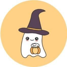 Kawaii Ghost Cupcake Toppers