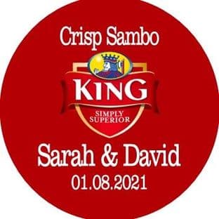 King Crisp Sandwich Sticker 60mm