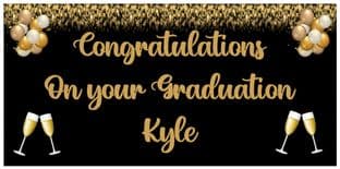 Large Black & Gold Banner