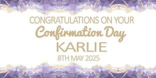 Lavender & Gold Confirmation Bar Wrapper