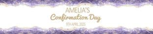 Lavender & Gold Confirmation Bottle Wrapper