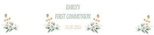 Leafy Communion Bottle Label Wrapper