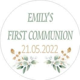Leafy Communion Cupcake Picks/Toppers