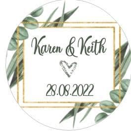 Leafy Green Wedding Sticker 2