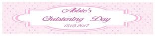 Light Pink Christening Banner