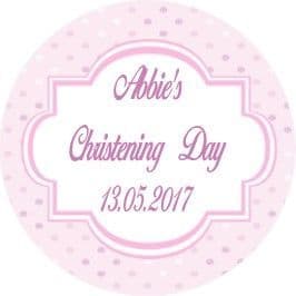 Light Pink Christening Sticker