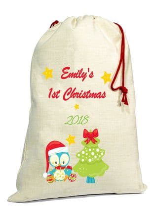 Little Bird 1st Christmas Santa Gift Sack