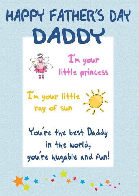 Little Princess Father's Day Card