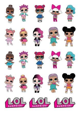 LOL Surprise Stand Up Cupcake Toppers