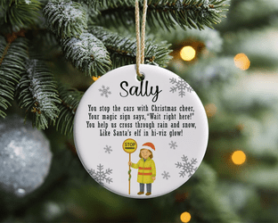 Lolliop Lady Acrylic Christmas Ornament