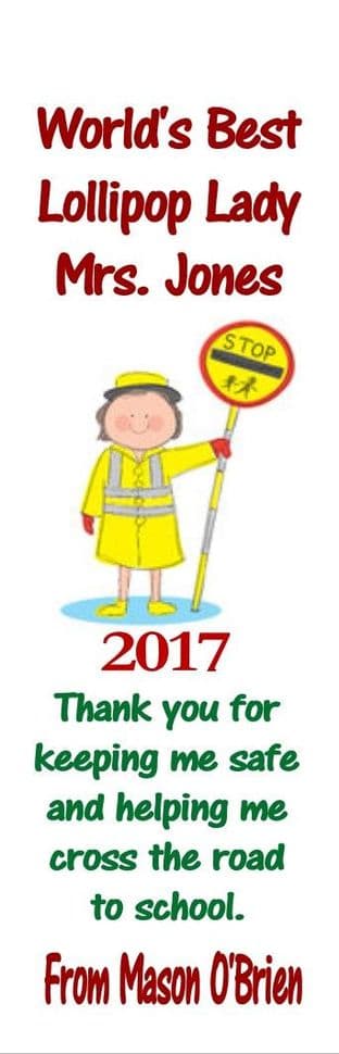 Lollipop Lady Bookmark