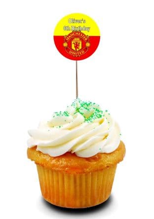 Manchester United Cupcake Picks/Toppers