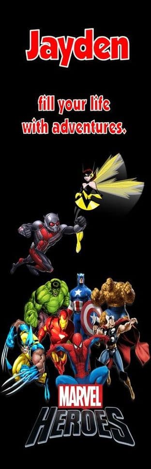 Marvel Heroes Bookmark