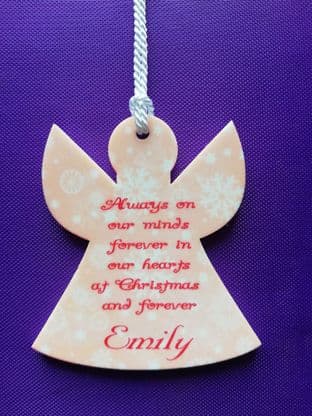 Memorial Angel Christmas Ornament Decoration