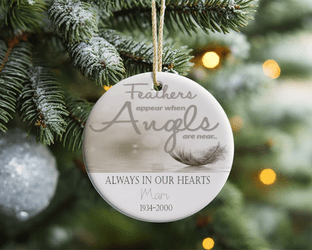 Memorial Feathers Appear Acrylic Christmas Ornament Decoration