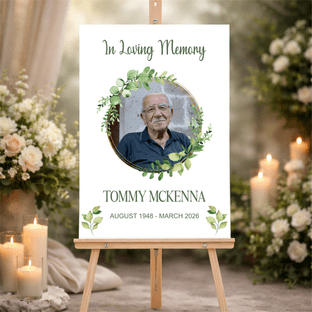 Memorial Sign Foliage Frame
