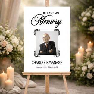 Memorial Sign In Loving Memory Black  Corer Frame