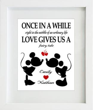 Mickey and Minnie Love Print