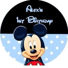 Mickey Mouse Blue Stickers.