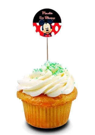 Mickey Mouse Cupcake Picks/Toppers