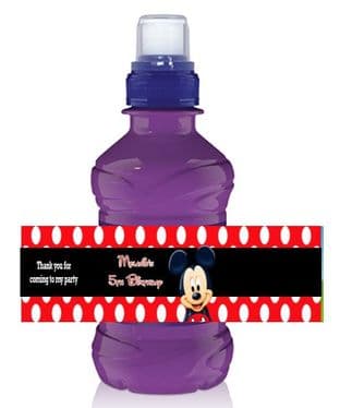Mickey Mouse Red Bottle Label Wrapper.