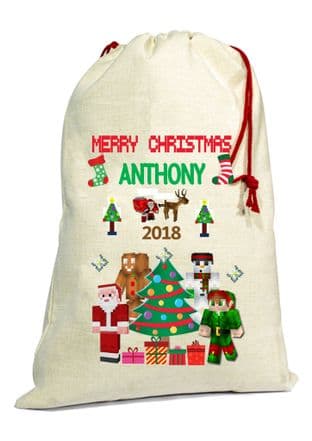 Minecraft Christmas Santa Gift Sack