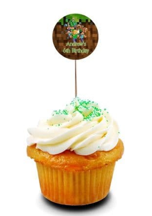 Minecraft Cupcake Picks/Toppers
