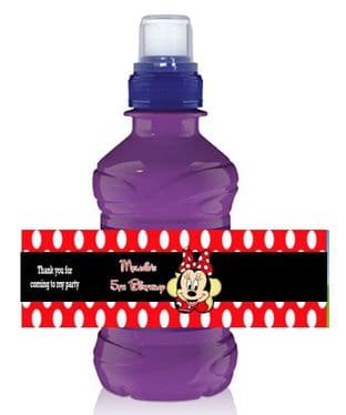 Minnie Mouse Red Bottle Label Wrapper.