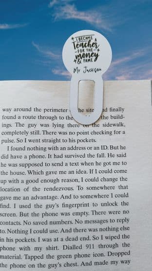 Money & Fame Teacher Bookmark