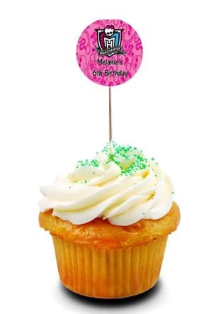 Monster High Cupcake Picks/Toppers