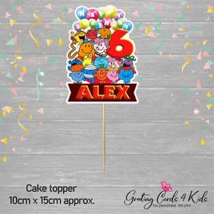 Mr Men Cake Topper