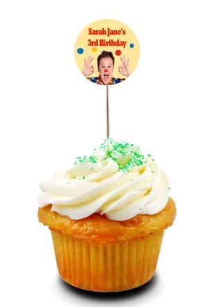 Mr Tumble Cupcake Picks/Toppers