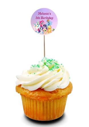 My Little Pony Cupcake Picks/Toppers