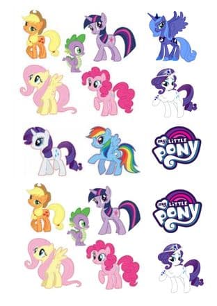 My Little Pony Stand Up Cupcake Toppers