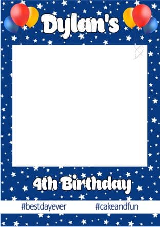 Navy Stars Selfie Frame - any occasion