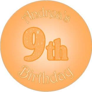 ORANGE name and age sticker