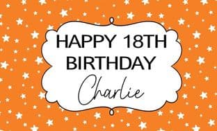 Orange Stars Birthday Galaxy Bar Wrapper