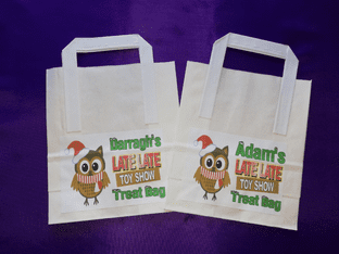 Owl Late Late Toy Show Treat Bag & Sticker