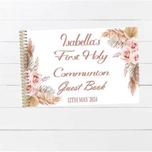 Pampass Grass Wire Bound Guest Book