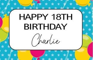 Party Balloons Birthday Galaxy Bar Wrapper