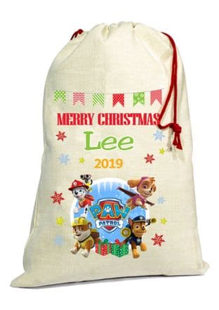 Paw Patrol Christmas Santa Gift Sack