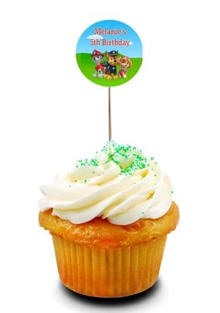 Paw Patrol Cupcake Picks/Toppers