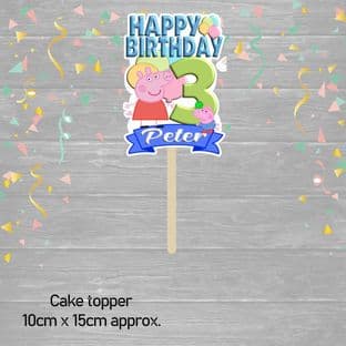 Peppa Pig Cake Topper Design 2