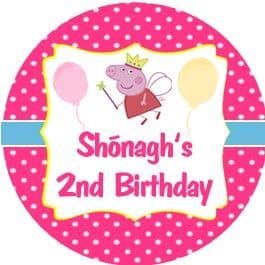 Peppa Pig Cupcake Picks/Toppers Design 2