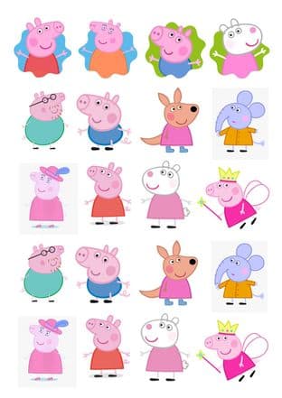 Peppa Pig  Stand Up Cupcake Toppers