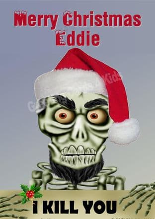 Personalised Achmed 'I Kill You' Christmas Card