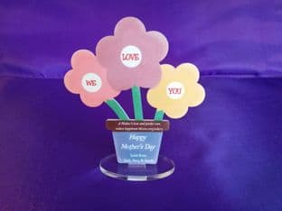 Personalised Acrylic Flower Pot Stand Gift